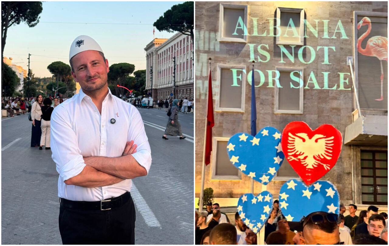 Vicepreședintele Parlamentului European, românul Nicu Ștefănuță, s-a alăturat protestelor anti-Trump din Albania