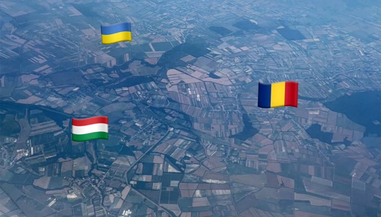 Locul în care România se întâlnește cu Ucraina și cu Ungaria, simultan. Cum arată din avion
