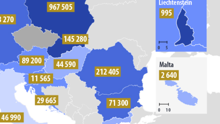 România, pe locul 4 în rândul țărilor UE care găzduiesc ucraineni afectați de război. Peste 200.000 și-au găsit adăpost la noi în țară. Peste 1 milion, în Germania. Ce țări completează topul