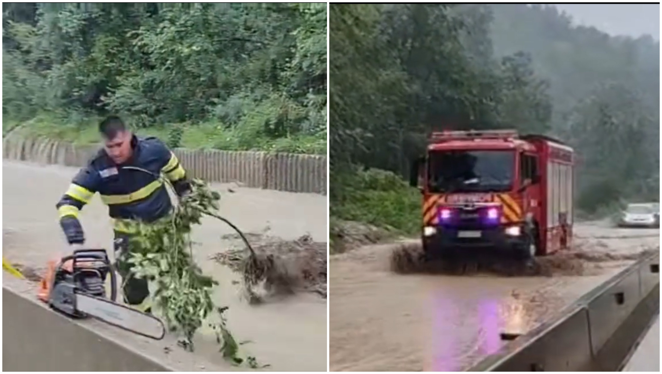 DN1 blocat la Comarnic și Bușteni din cauza inundațiilor