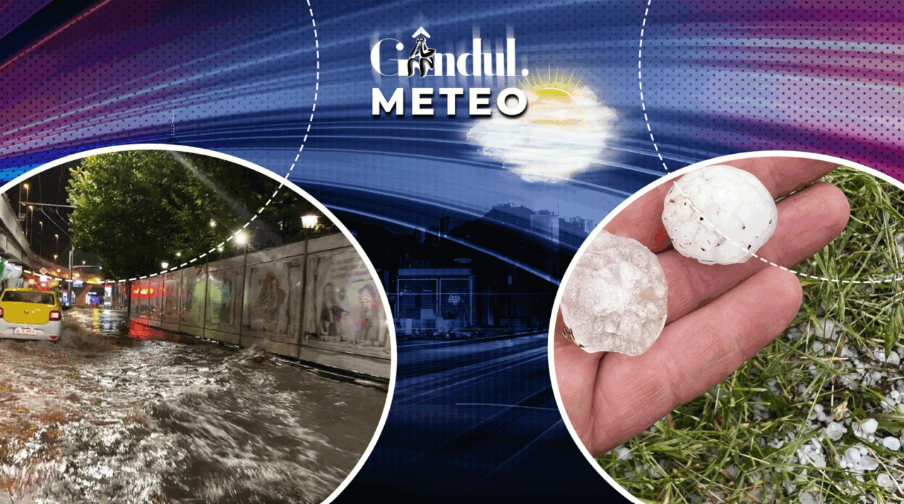 Continuă vijeliile și ploile torențiale, care pot depăși 60 de litri/metru pătrat. Care vor fi zonele cele mai afectate. Prognoză de ultimă oră de la ANM