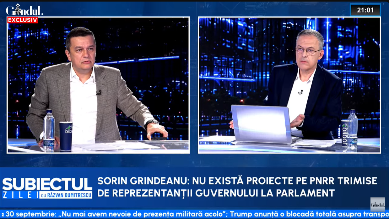 Grindeanu s-a dezlănțuit în platoul Gândul la adresa lui Ciucu și USR: „Un partid condus de un condamnat – Fritz / Un primar, acuzat că a luat șpagă”