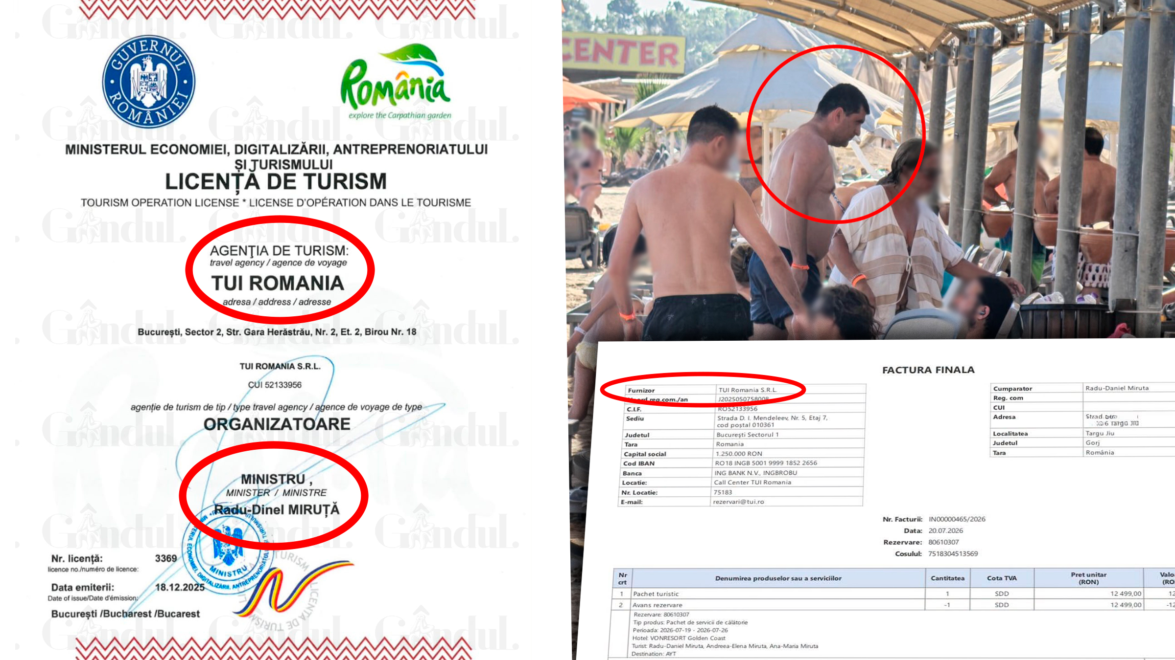 Radu Miruță, vacanță TUI România, agenție licențiată de el