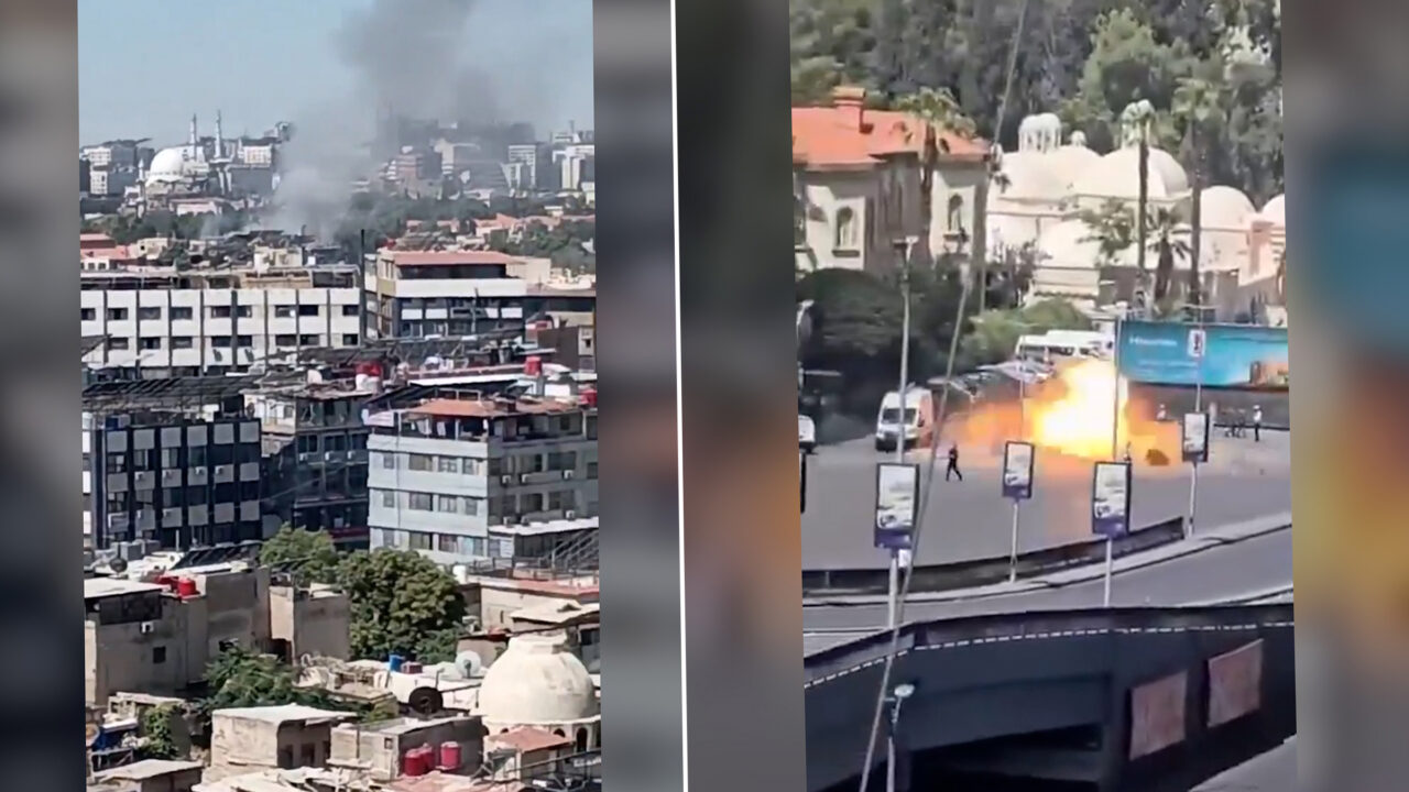 Explozii în Damasc în timpul vizitei lui Emmanuel Macron. Deflagrațiile s-au produs în apropierea hotelului în care era cazat președintele Franței