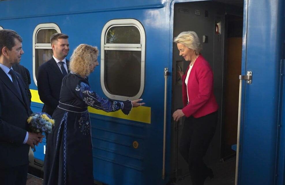 Zelenski i-a primit pe Ursula von der Leyen, Nicușor Dan și alți lideri europeni la Kiev