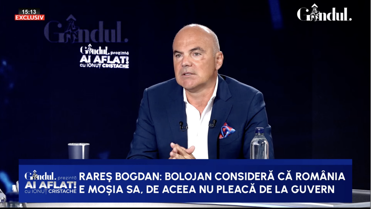 Rareș Bogdan pune tunurile pe Ilie Bolojan: „Are un cap mic, acoperit de o pălărie prea mare”/ „Cel mai obtuz om politic din ultimii 35 de ani”/ „Le știe pe toate”/ „Consideră că România e tarlaua sa”/ „A înghițit cheia de la Palatul Victoria”