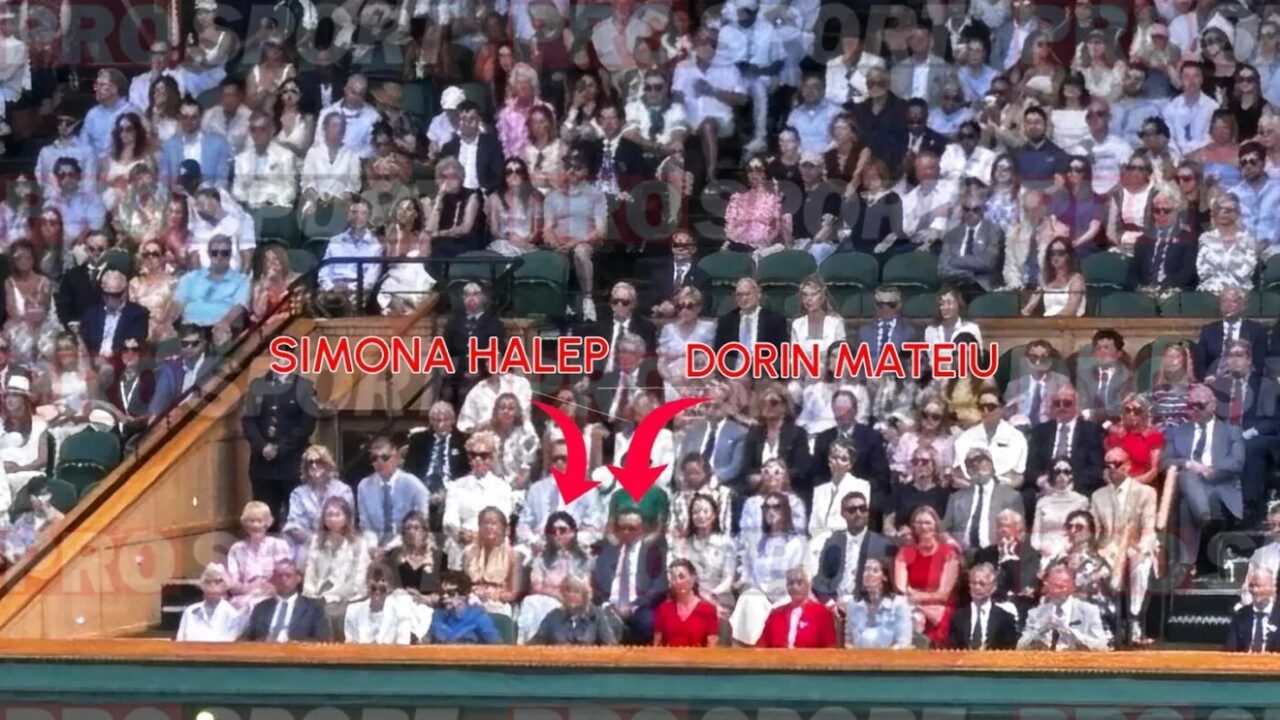 Simona Halep și Dorin Mateiu, împreună în loja de la Wimbledon. Fosta jucătoare de tenis și omul de afaceri au decis să nu se mai ascundă