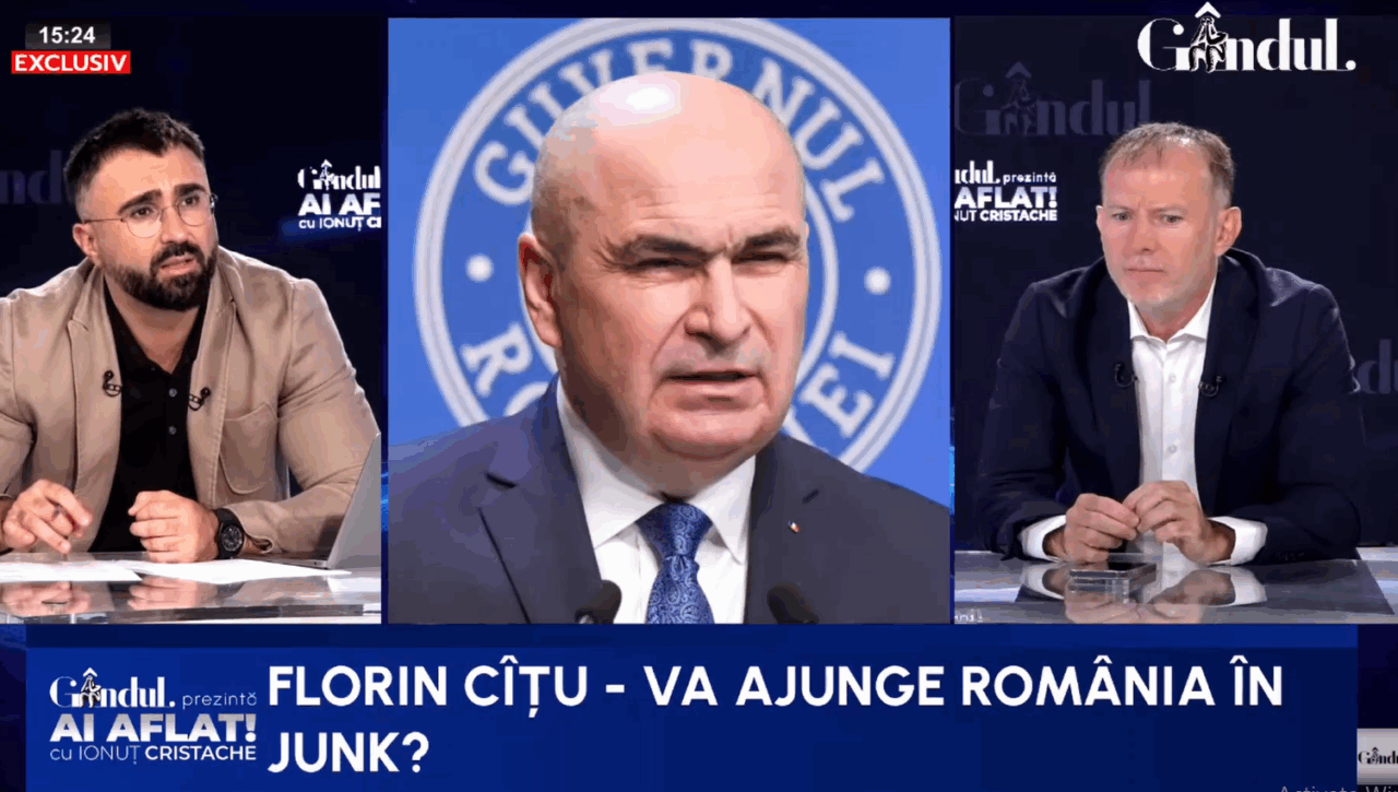 Florin Cîțu demontează mitul junk: Va fi greu ca România să intre în junk/Agențiile de rating sunt folosite ca o sperietoare