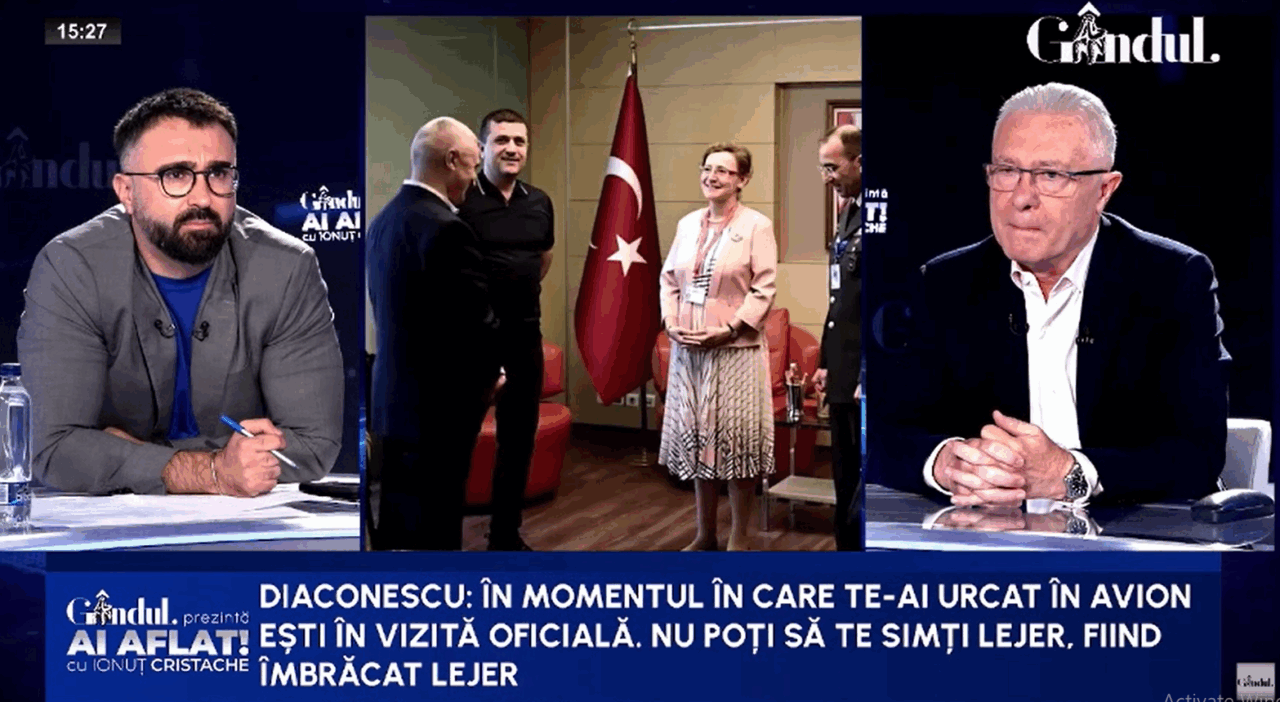 Cristian Diaconescu îl articulează pe Miruță pentru cum s-a îmbrăcat la Ankara. Fostul consilier prezidențial susține că Miruță a ofensat partea turcă: „A găsit cel mai complicat mod în care să se simtă lejer”
