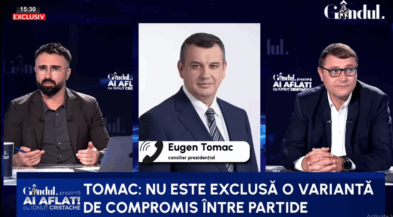Eugen Tomac anunță formarea unui guvern în perioada următoare: Nu exclud o variantă de compromis între partidele din fosta coaliție