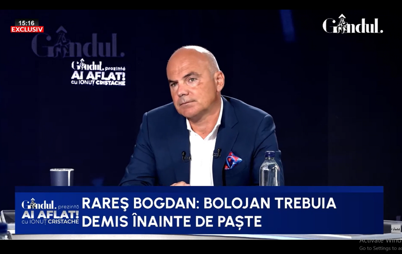 Rareș Bogdan aruncă bomba: Planul era ca Bolojan să fie demis înainte de Paște/A fost o greșeală că nu a fost demis/I s-a construit o victimizare