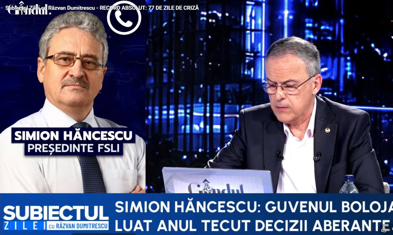 Liderul sindicaliștilor, Simion Hăncescu, avertizează că legea salarizării îngheață salariile profesorilor pentru următorii cinci ani