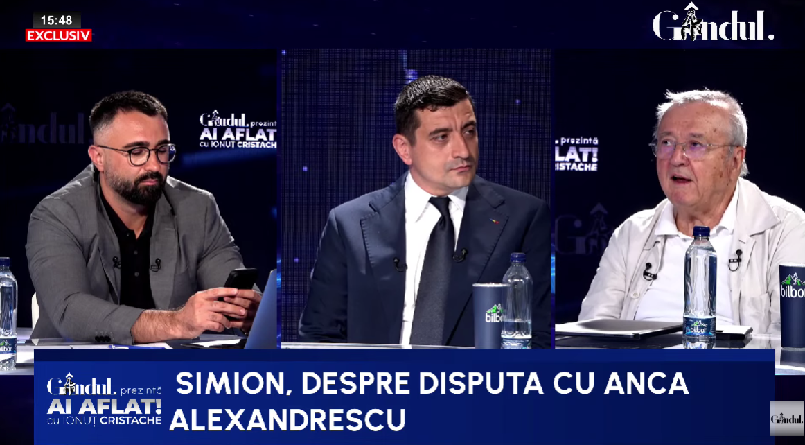 George Simion, noi reproșuri pentru Anca Alexandrescu: „Faptul că merg la o emisiune nu dă dreptul cuiva să ne facă agenda politică”