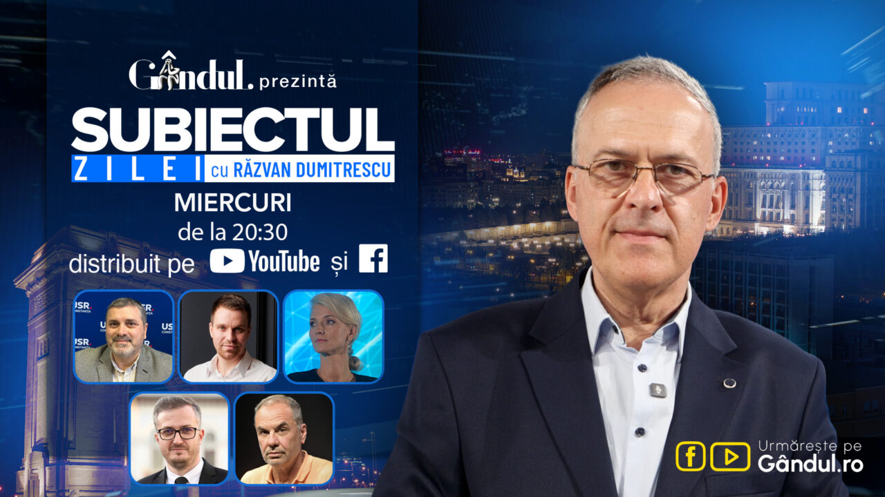 „Subiectul Zilei cu Răzvan Dumitrescu” începe miercuri, 22 iulie, de la ora 20:30, live pe Gândul. Alina Gorghiu, dezvăluiri exclusive despre ruptura din PNL