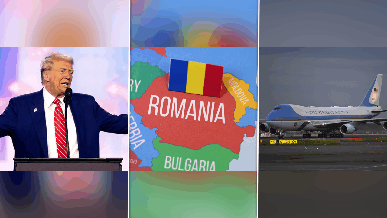 Avionul președintelui Donald Trump zboară deasupra României, în drum spre Summitul de la Ankara