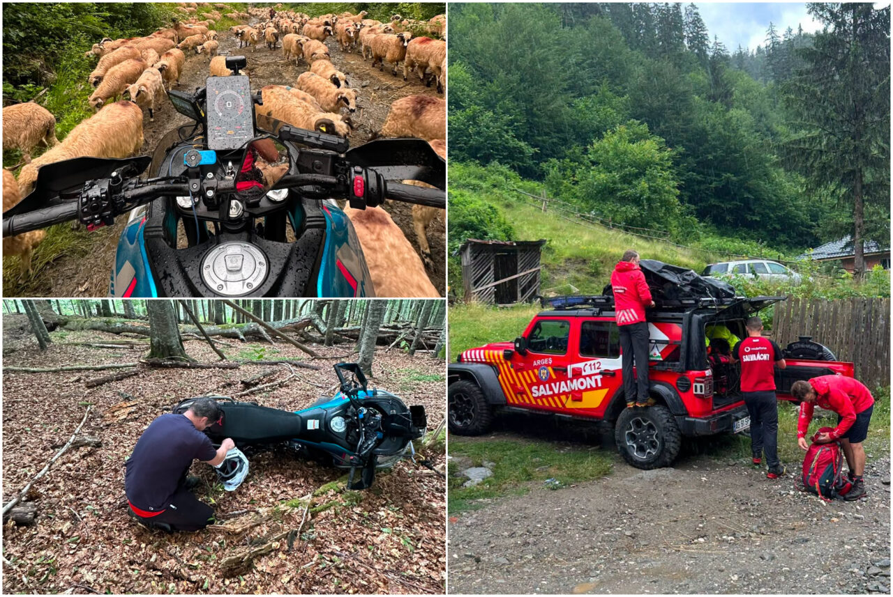 Un motociclist a căzut într-o râpă în masivul Iezer-Păpușa. Salvamontiștii au intervenit de urgență