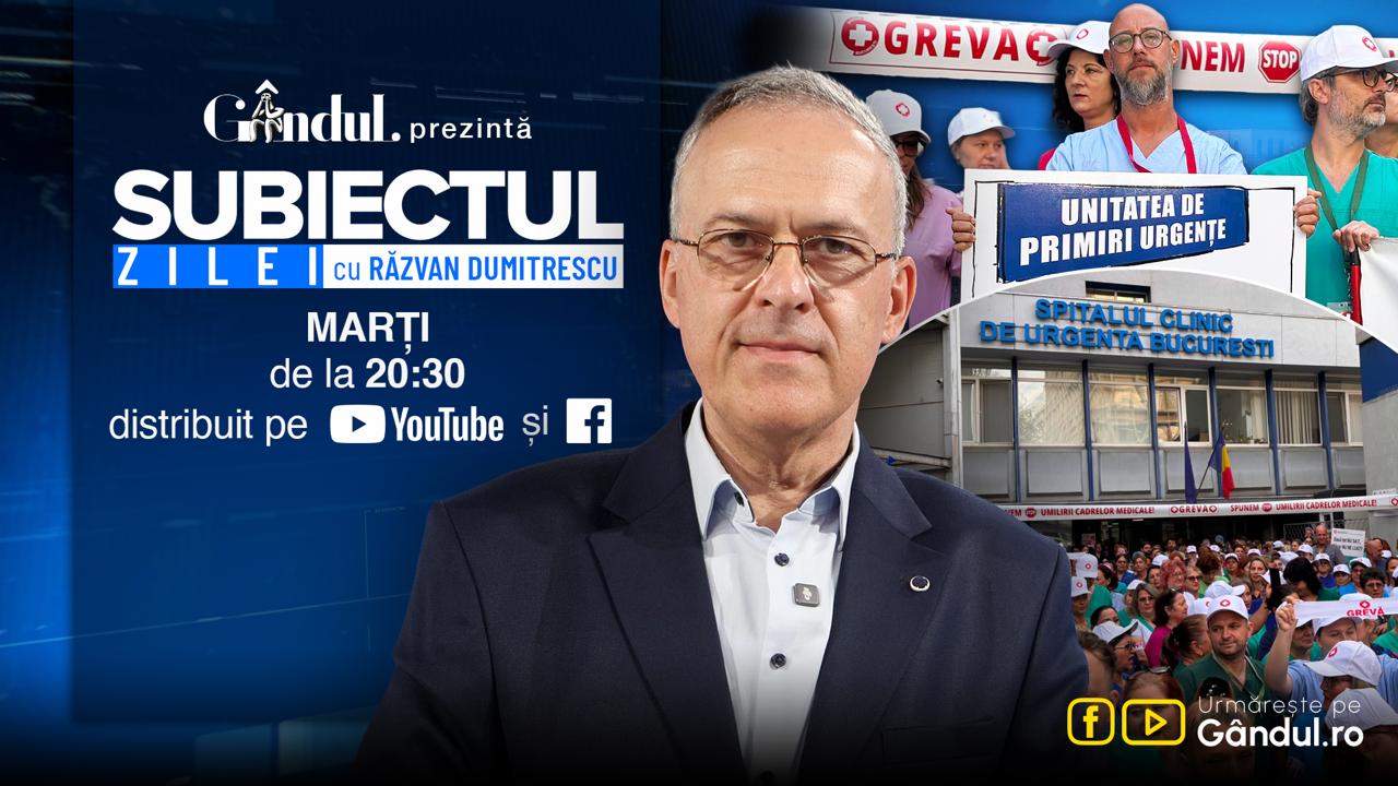 „Subiectul Zilei”cu Răzvan Dumitrescu începe marți, 28 iulie, de la ora 20:30, live pe Gândul. În exclusivitate, Bogdan Ivan, deputat PSD, despre culisele crizei combustibililor și greva care aruncă în aer sistemul medical