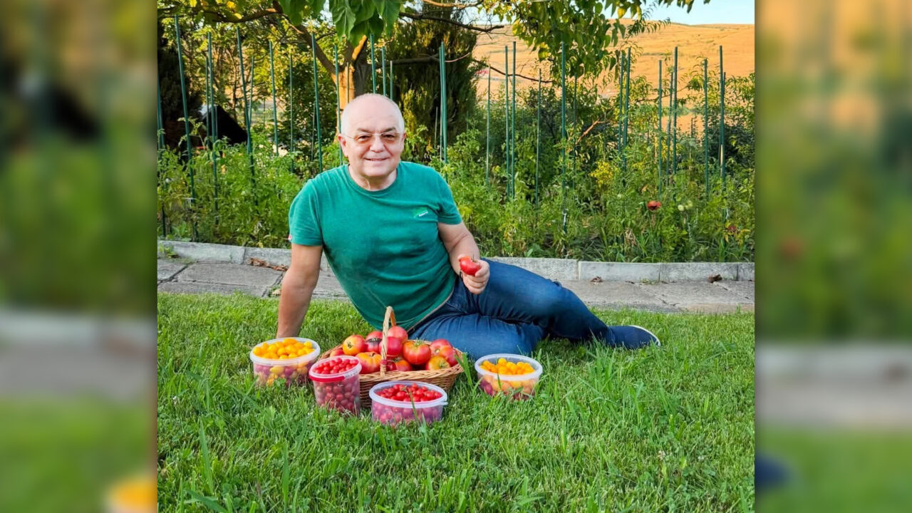Emil Boc, ședință foto cu primele roșii culese din grădina sa. „E o satisfacție pe care niciun magazin nu o poate oferi.”