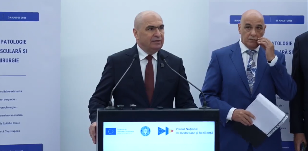Premierul demis, Ilie Bolojan, a tăiat panglica la noul Centru de patologie vasculo-cerebrală de la Cluj, în valoare de peste 230 milioane de lei
