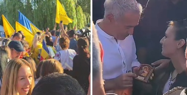 Călin Georgescu, întâmpinat de susținători la târgul din Lunca Câlnicului. Oamenii scandează: „Turul doi înapoi!”, „Căline, Căline, poporul e cu tine”