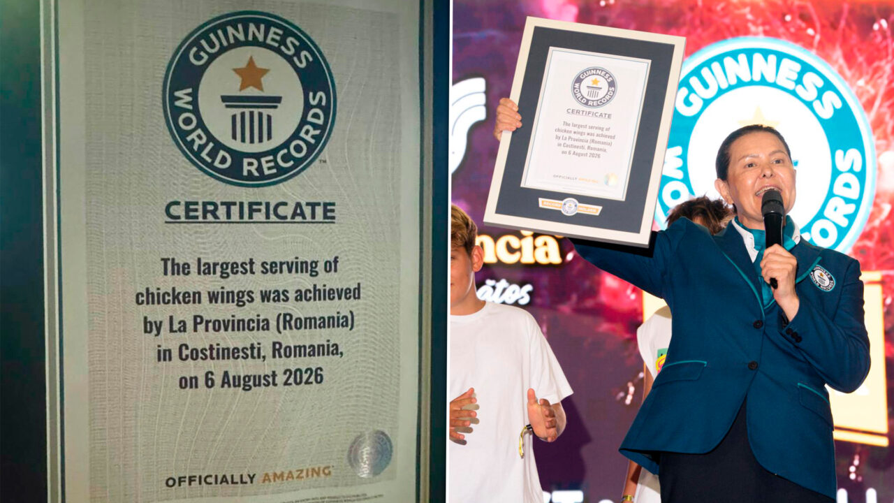 Comunicat: La Provincia intră în Guinness World Records™ cu cea mai mare porție de aripioare de pui servită la un eveniment