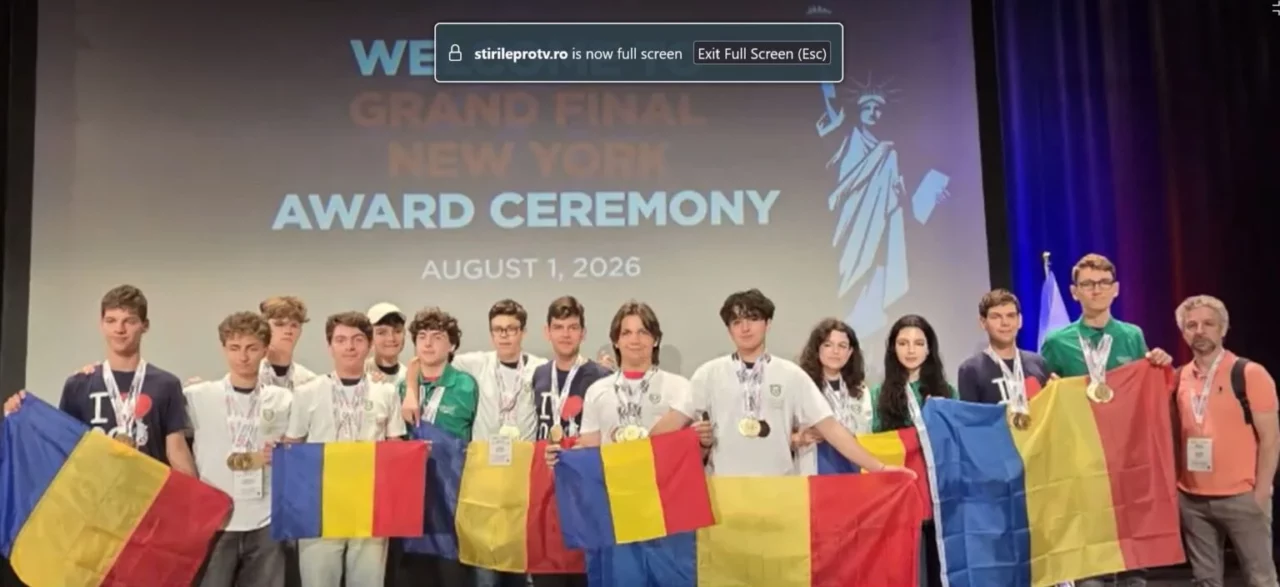 Triumf românesc în America. Elevii Colegiului Național „Tudor Vianu” au obținut 39 de medalii la un concurs de științe