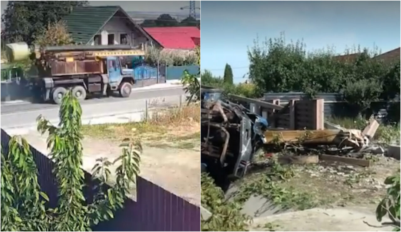 Doi bărbați au sărit dintr-un camion de 38 de tone scăpat de sub control ca să se salveze, în Iași. Au ajuns în stare gravă la spital