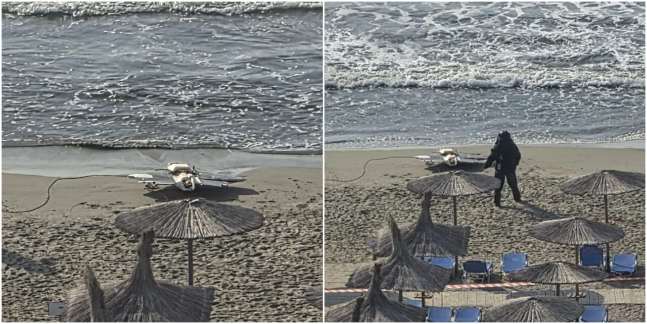 Drona cu explozibil, detonată ieri pe plaja din Olimp, ar fi fost scoasă din mare de 2 turiste: „Au luat-o de aripi și au cărat-o cam 5 metri”
