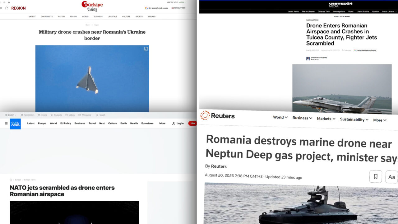 Reacții din presa internațională după ce o dronă maritimă a fost distrusă de un F-16 românesc, iar o altă dronă s-a prăbușit în Tulcea