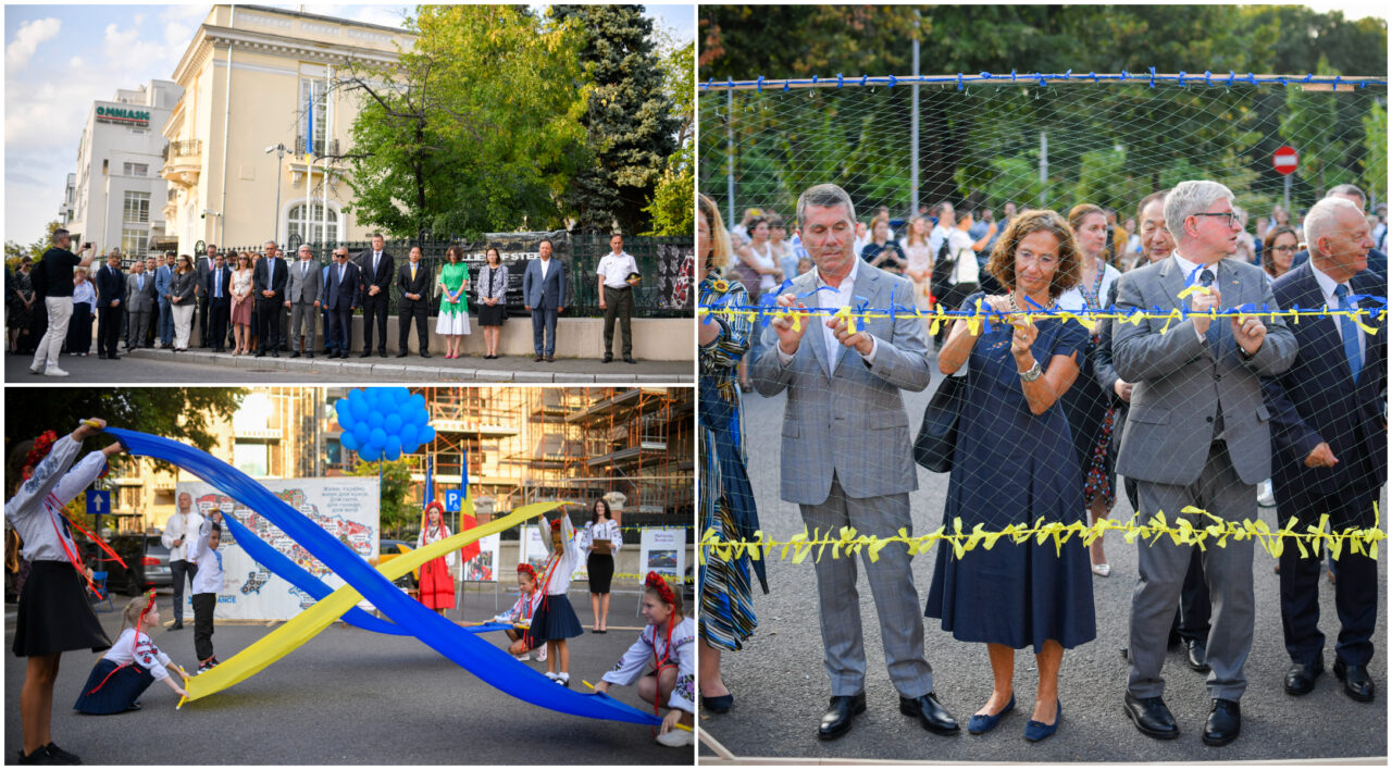 Imagini de la Ambasada Ucrainei din București de Ziua Independenței. Cine a participat la ceremonie