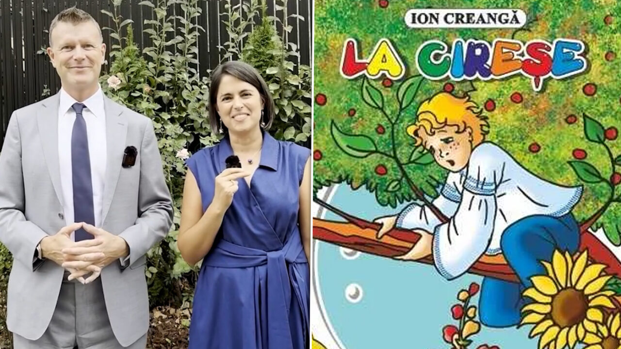 Ce poveste au ales să redea, de Ziua Limbii Române, ambasadorii Marii Britanii la Bucureşti. Filmarea a ajuns pe facebook