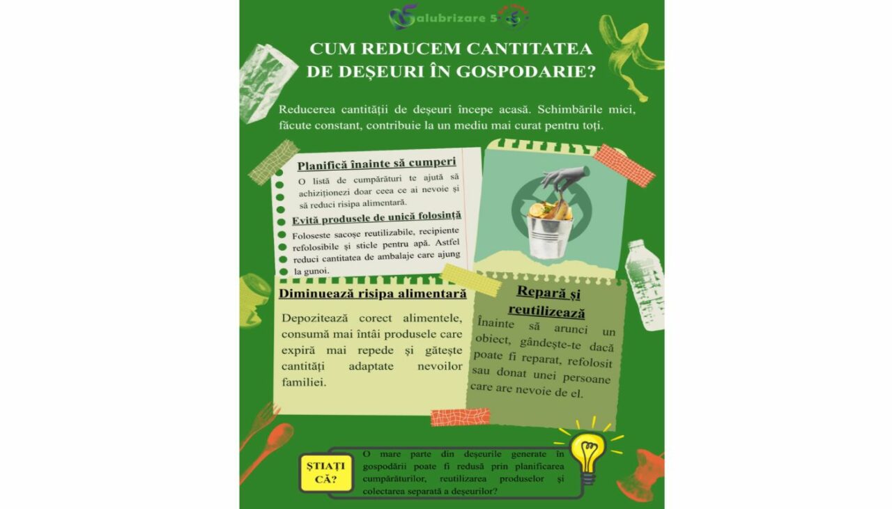 (P) Salubrizare S5: Cum reducem cantitatea de deșeuri în gospodărie?