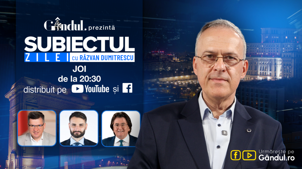 „Subiectul Zilei cu Răzvan Dumitrescu” începe joi, 20 august, de la ora 20:30, live pe Gândul. În exclusivitate, Nicolae Robu, dezvăluiri despre operațiunea “salvarea lui Fritz”. Cine câștigă războiul cu justiția