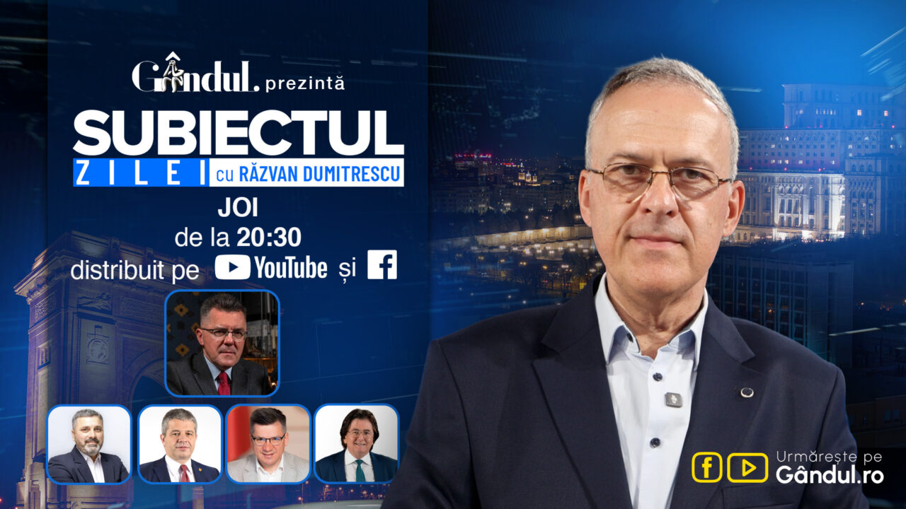 „Subiectul Zilei cu Răzvan Dumitrescu” începe joi, 27 august, de la ora 20:30, live pe Gândul. În exclusivitate, Dan Dungaciu dezvăluiri despre zona gri a războiului. Cine ne-a târât acolo