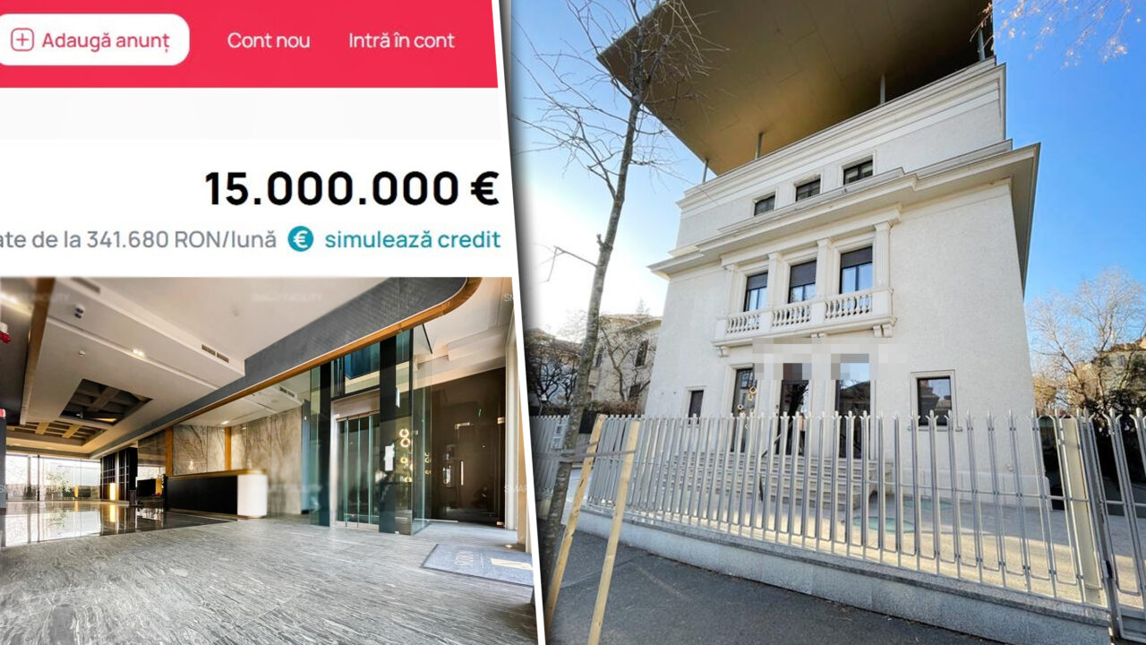 Cea mai scumpă casă scoasă la vânzare în România. Unde se află vila de 15 milioane de euro. Specialist în imobiliare, pentru Gândul: „Are 25 de camere și 20 de băi”