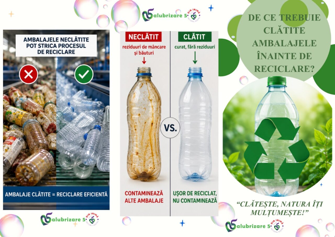 (P) Salubrizare S5. De ce trebuie să clătim ambalajele înainte de reciclare?