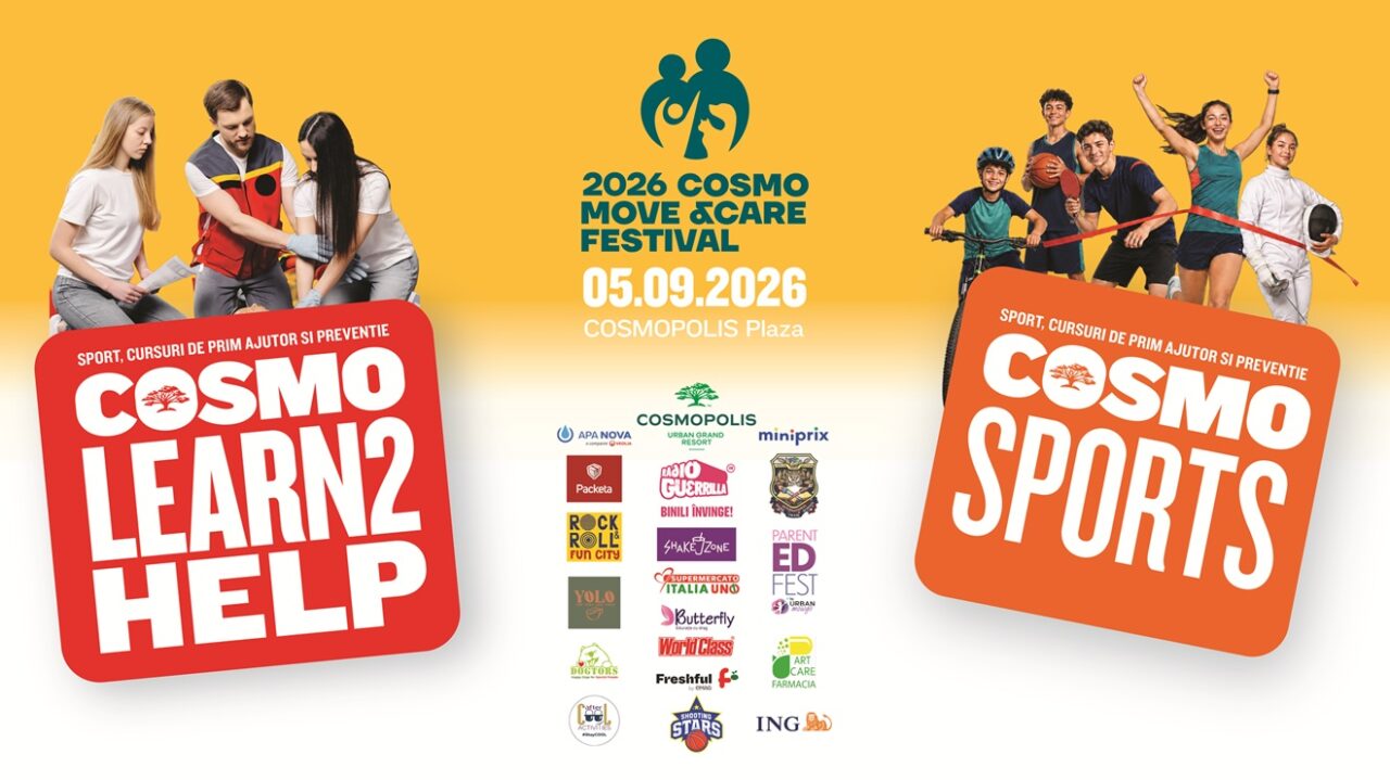 Festival gratuit în Cosmopolis pentru copii și familiile lor. Sport, cursuri de prim ajutor gratuite, distracție și expoziție a instituțiilor militare și protecție