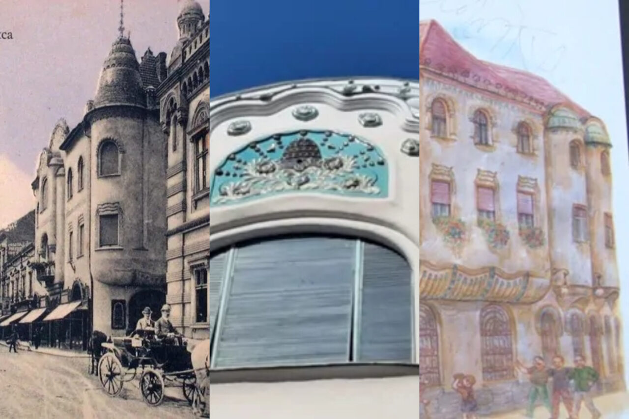 Tot mai mulți turiști vin să vadă clădirea care își schimbă culoarea din Timișoara. Povestea fascinantă a Băncii de Scont