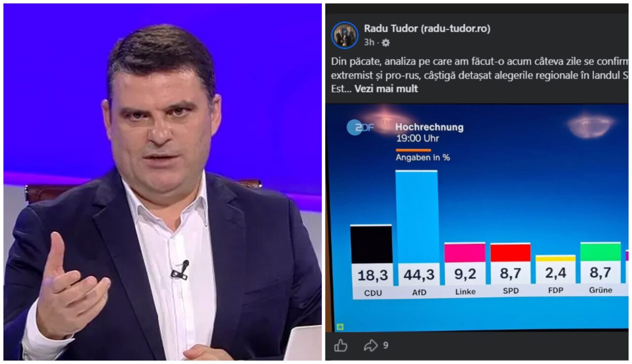 Poate vă sună cunoscut. Radu Tudor dă vina, pentru victoria AfD din Germania, pe ruși