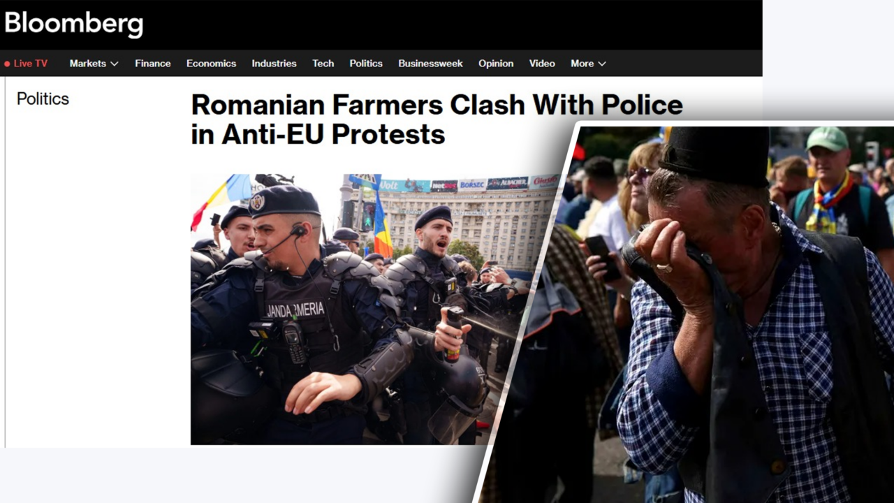 Cum relatează presa internațională protestul fermierilor din Piața Victoriei
