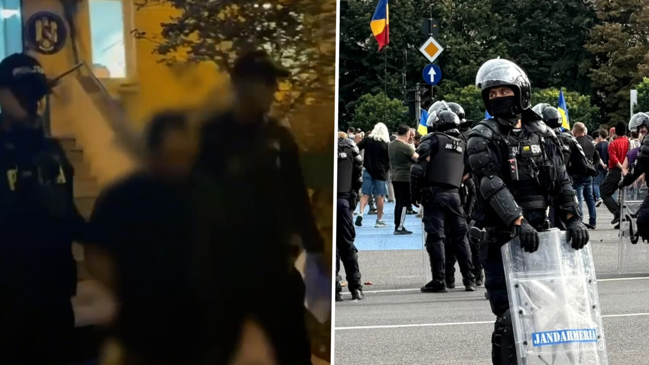 Un bărbat de 34 de ani a fost reținut de polițiștii Capitalei după protestul fermierilor din Piața Victoriei