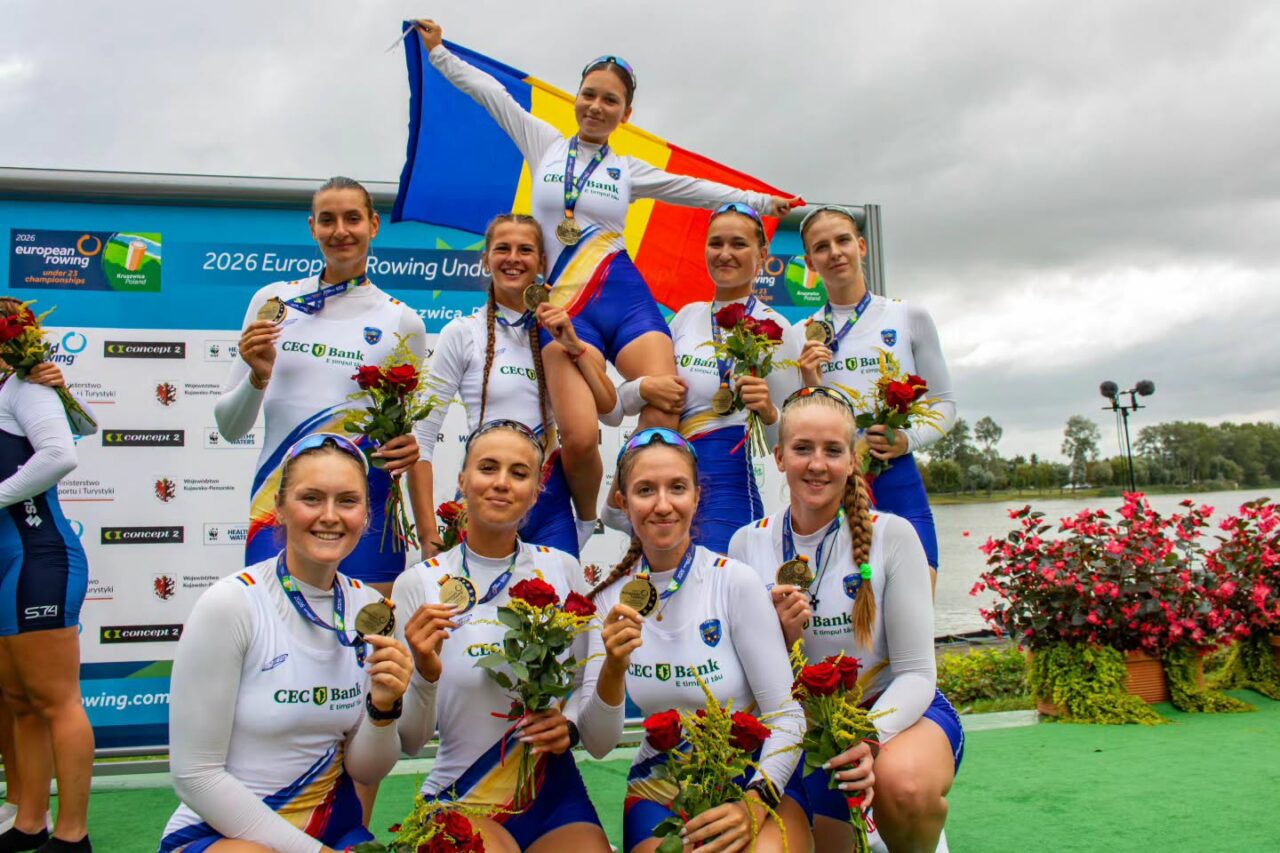 România domină Europenele U23 de canotaj: nouă medalii de aur și una de argint