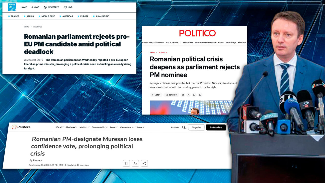 Ce scrie presa internațională după ce Guvernul Mureșan a picat. Politico, Reuters și France 24 analizează blocajul politic de la București