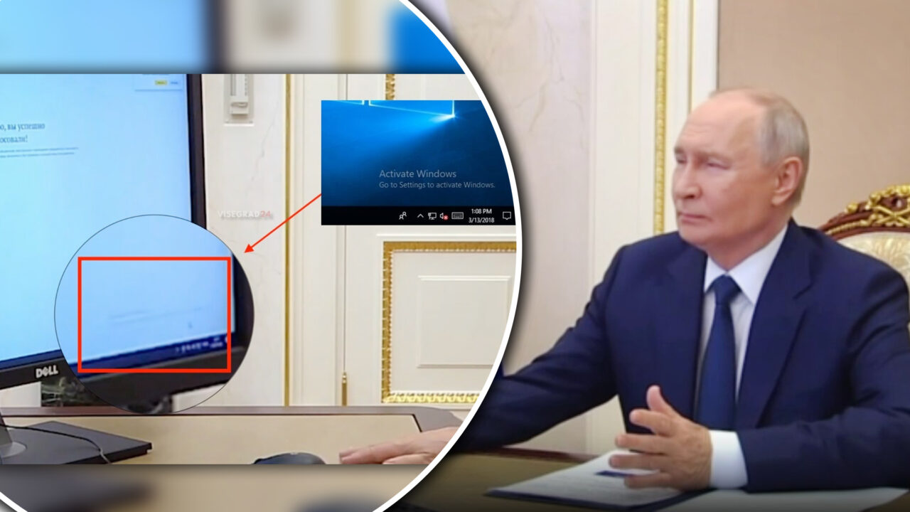 Detaliul care a scăpat vigilenței Kremlinului. Putin pare că a votat de pe un calculator cu un sistem de operare piratat