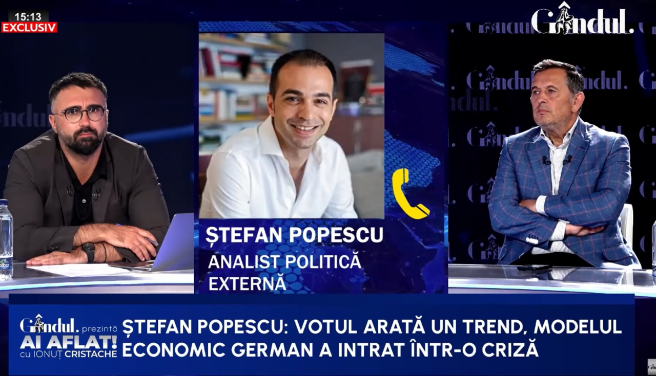 Ștefan Popescu explică victoria zdrobitoare a AfD: Arată un trend/Saxonia-Anhalt ilustrează perfect criza germană