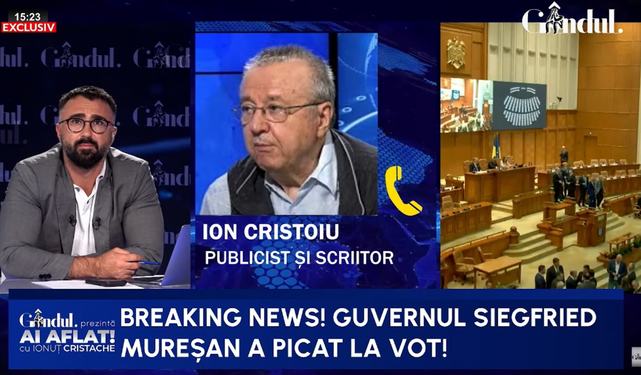 Cristoiu după căderea guvernului Mureșan: S-a îndeplinit condiția a doua pentru anticipate/Ne apropiem de un deznodământ al crizei