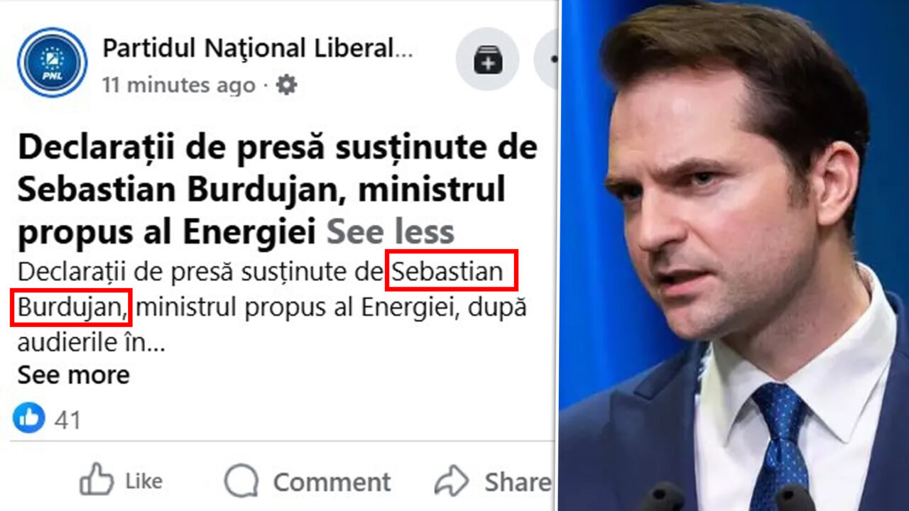 PNL i-a greșit numele propriului ministru propus, Sebastian Burduja. Cum l-au „botezat” liberalii