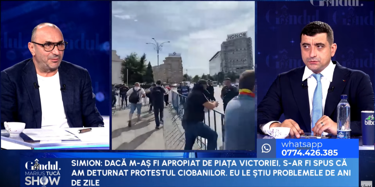 George Simion, reacție la Gândul. Liderul AUR a explicat de ce nu a mers în Piața Victoriei la protestul oierilor