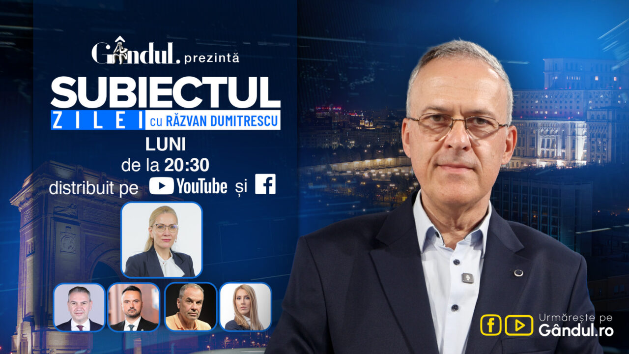 „Subiectul Zilei cu Răzvan Dumitrescu” începe luni, 28 septembrie, de la ora 20:30, live pe Gândul. Ramona Bruynseels analizează guvernul Mureșan. Suntem cu un pas mai aproape de anticipate?