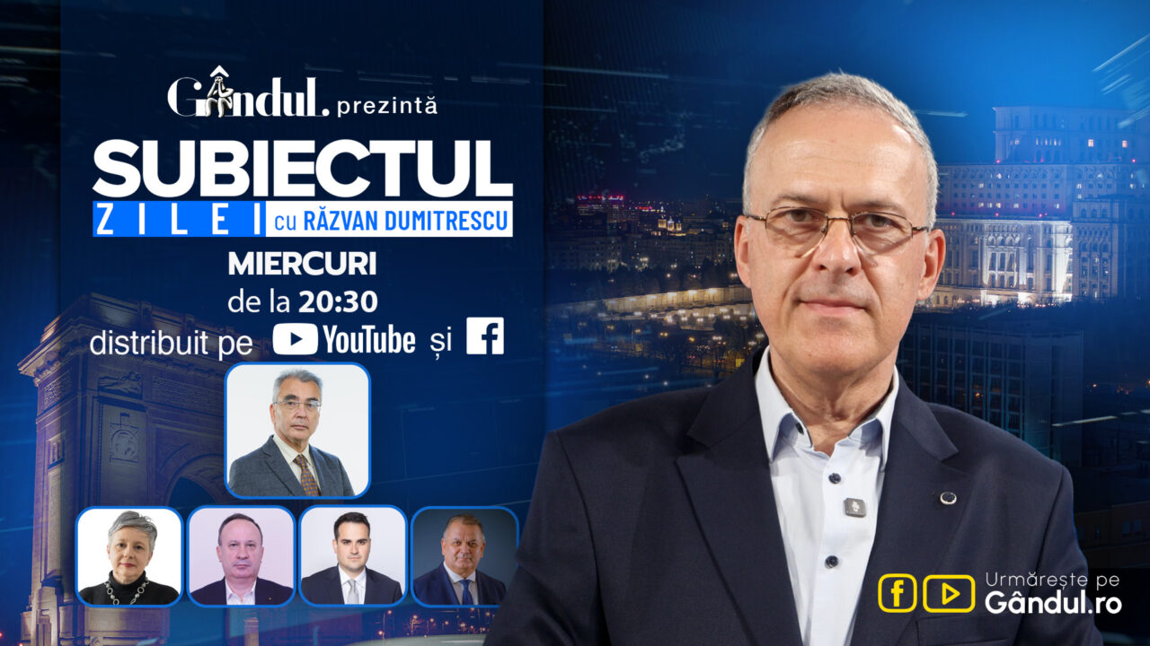 „Subiectul Zilei cu Răzvan Dumitrescu” începe miercuri, 30 septembrie, de la ora 20:30, live pe Gândul. În exclusivitate, Petrișor Peiu, primele reacții după votul din Parlament. Pe mâinile cui ajunge România?